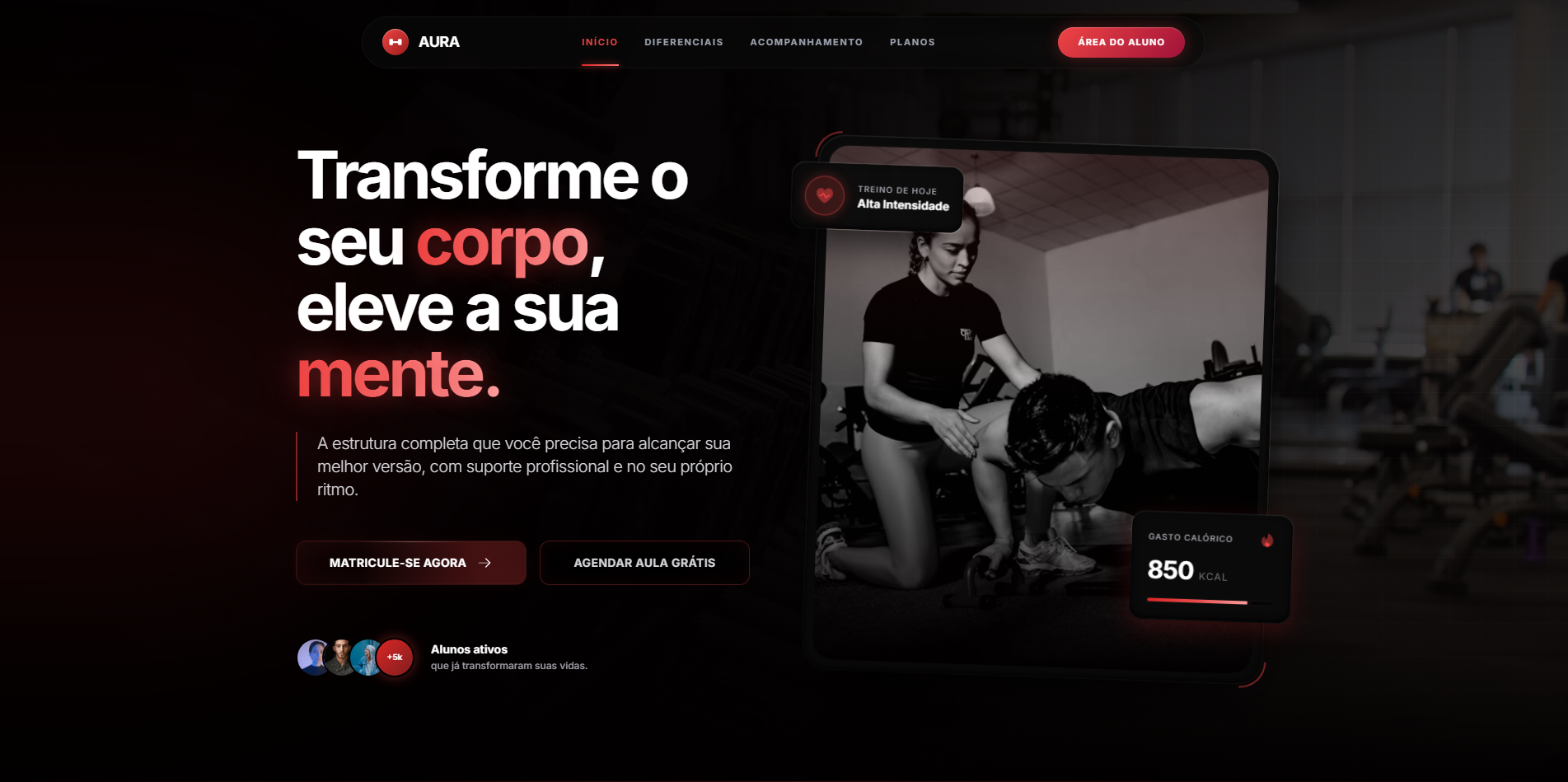 Academia - Landing Page de Fitness